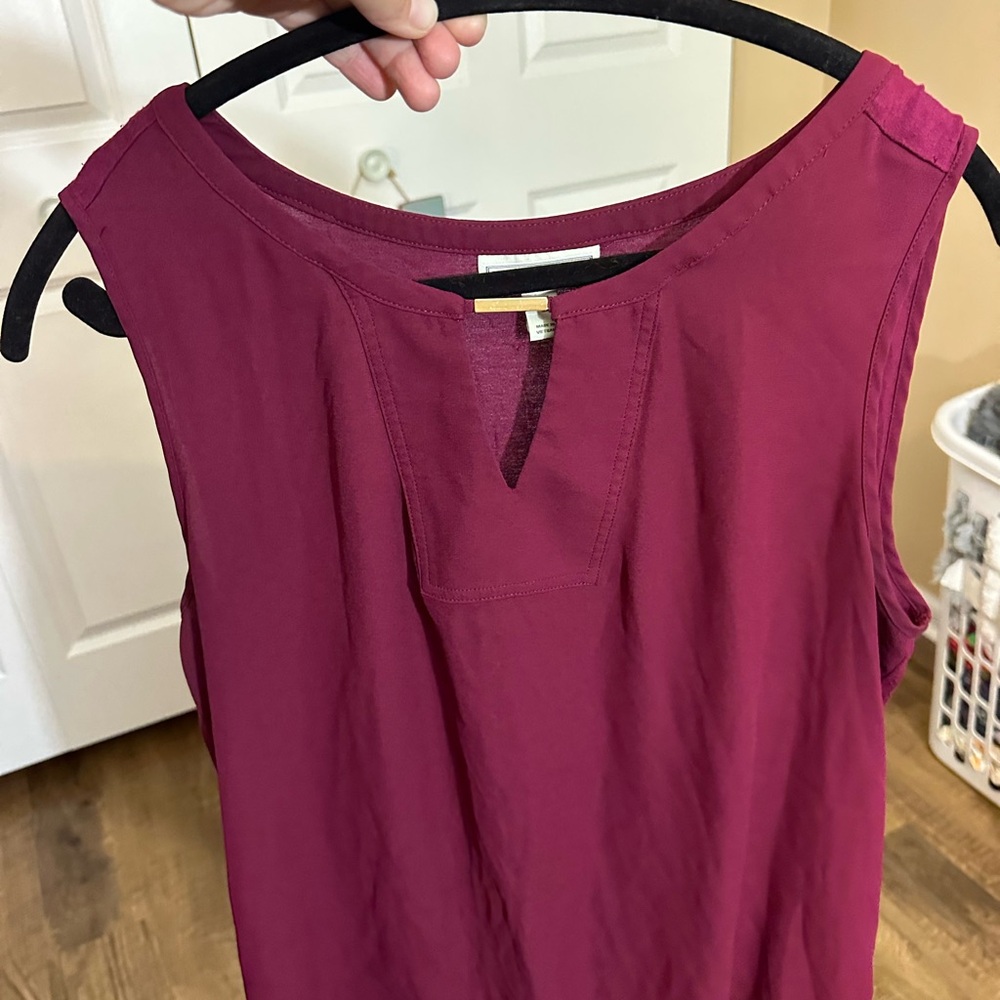 Dana Buchman Rich Burgundy Sleeveless Top